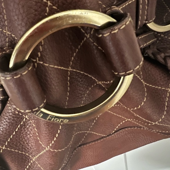 Isabella Fiore Brown Leather Hobo Bag - Picture 5 of 6